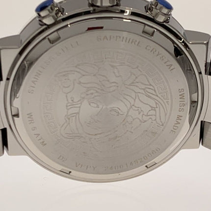 Preloved Authentic VERSACE Quartz watch/analog/stainless steel/BLUE/SLV/VEPY00420//
