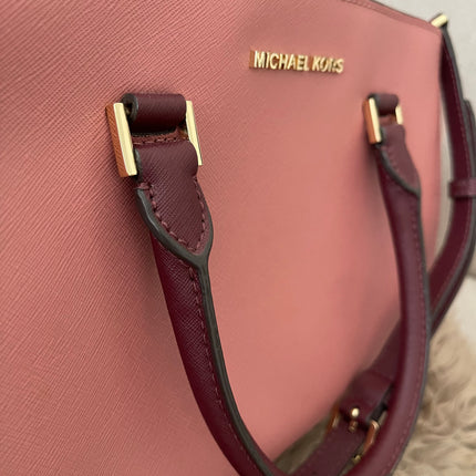 Preloved Authentic Michael Kors Selma Saffiano Leather Medium Satchel