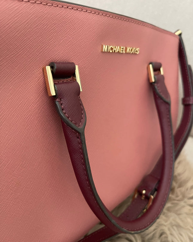 Preloved Authentic Michael Kors Selma Saffiano Leather Medium Satchel