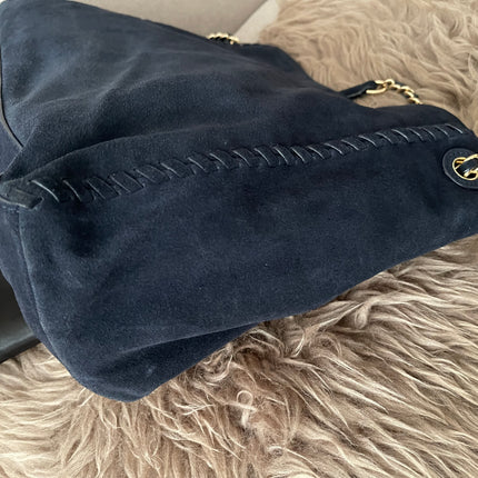 Authentic Preloved Tory Burch Marion Suede Tote