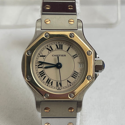 Preloved Authentic Cartier Santos Octagon — Two-Tone Steel & 18k Gold