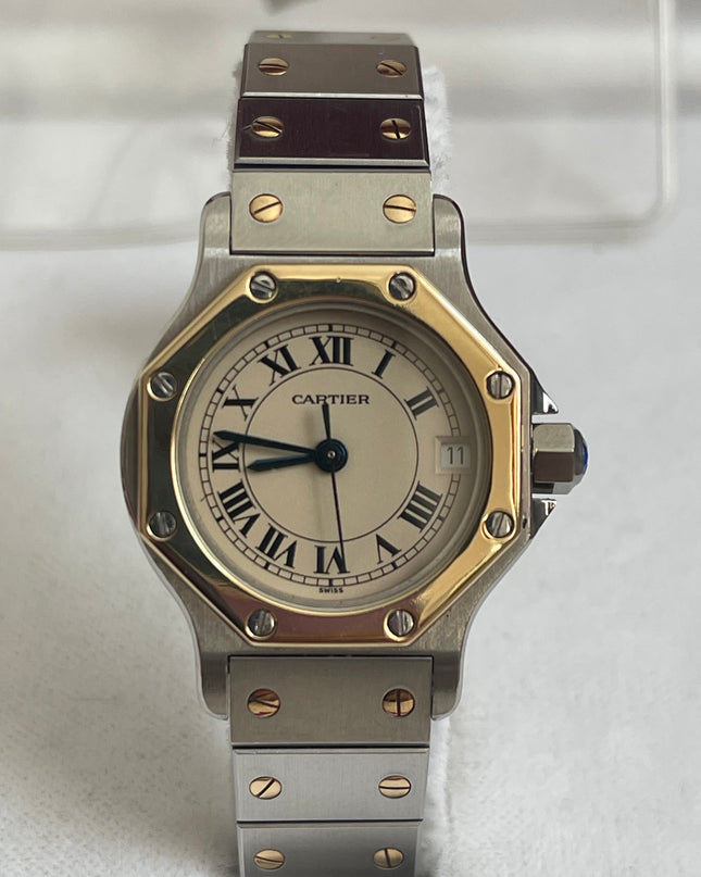 Preloved Authentic Cartier Santos Octagon — Two-Tone Steel & 18k Gold