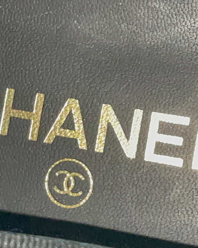 Preloved Authentic Chanel Ballet Flats — Black Lambskin & Patent Cap Toe (Size 35½)