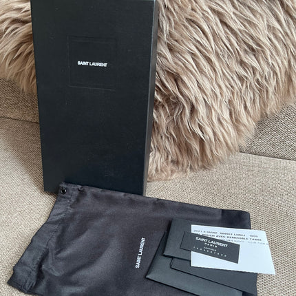 Preloved Authentic Saint Laurent Pouch Avenue Black Python Chain Bag