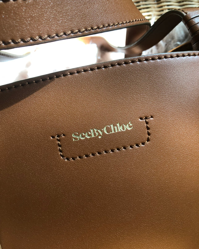 Preloved SEE BY CHLOÉ Cecilia Fringed Leather Bucket Bag