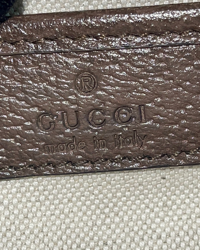 Preloved Authentic Gucci GG Supreme Canvas Leather and Python Medium Bamboo 1947 Top Handle Bag