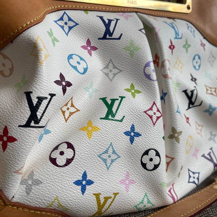 Preloved Authentic Louis Vuitton Monogram Multicolore Judy MM – White