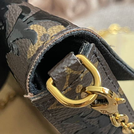 Preloved Authentic LV Félicie Pochette – Limited Edition Floral Jacquard Canvas