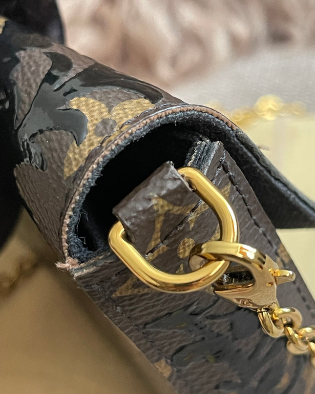Preloved Authentic LV Félicie Pochette – Limited Edition Floral Jacquard Canvas