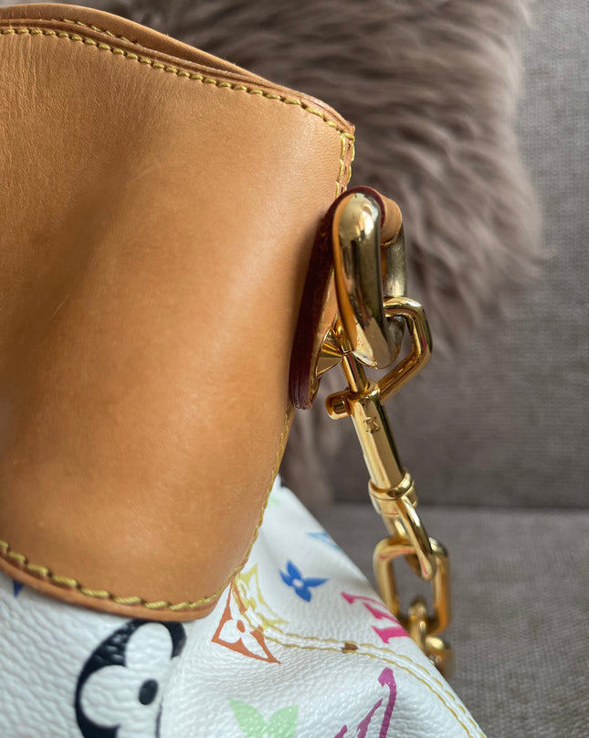Preloved Authentic Louis Vuitton Monogram Multicolore Judy MM – White