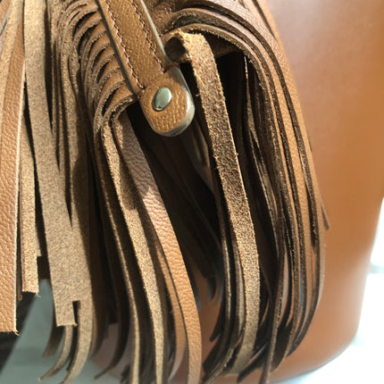 Preloved SEE BY CHLOÉ Cecilia Fringed Leather Bucket Bag