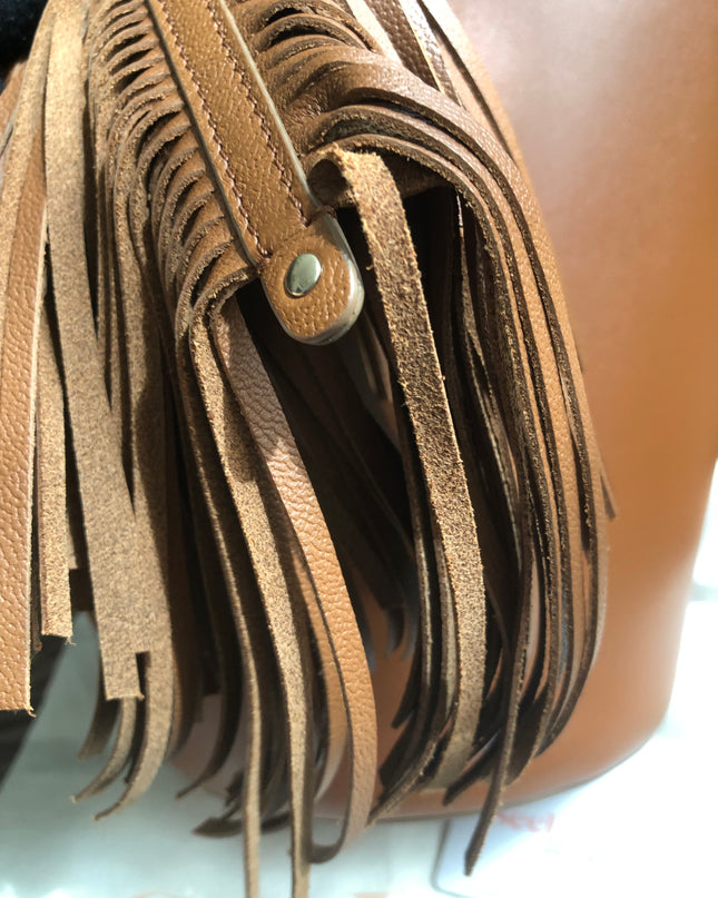 Preloved SEE BY CHLOÉ Cecilia Fringed Leather Bucket Bag