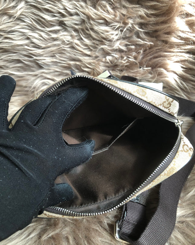 Preloved Gucci Waist Belt Bag GG Canvas