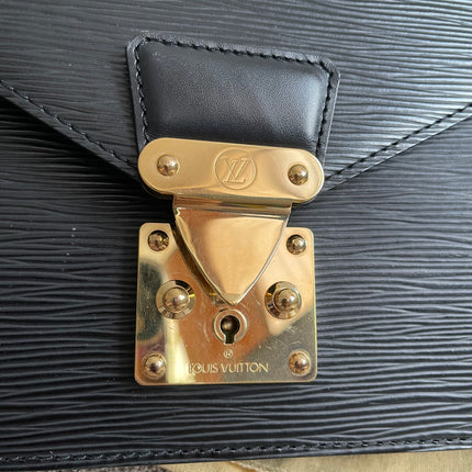 Preloved Authentic Louis Vuitton Epi Leather Sellier Dragonne Clutch – Black (Noir)