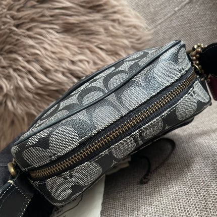 Preloved Authentic Coach Signature Varsity Stripe Flight Crossbody Bago