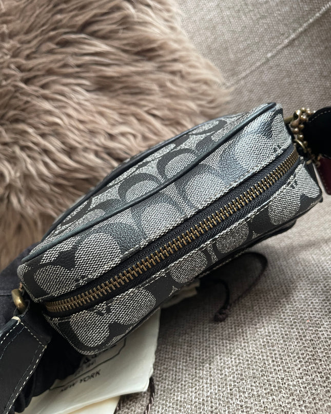 Preloved Authentic Coach Signature Varsity Stripe Flight Crossbody Bago