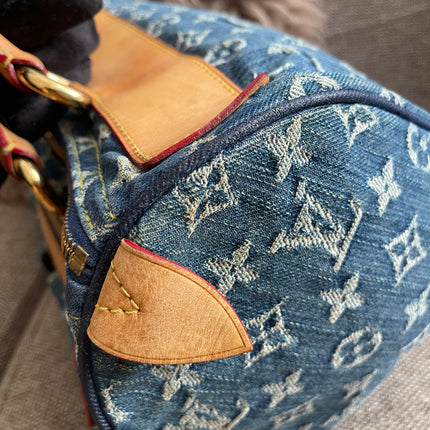 Preloved Authentic Louis Vuitton Neo Speedy Monogram Denim Handbag