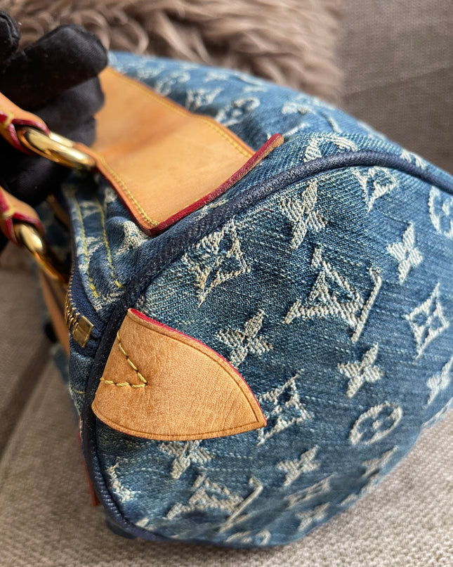 Preloved Authentic Louis Vuitton Neo Speedy Monogram Denim Handbag