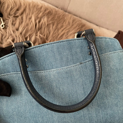 Authentic Preloved Coach Mini Lillie Carryall (Denim Multi)