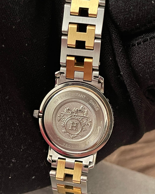 Preloved Authentic Hermès Clipper Watch (2-Tone)