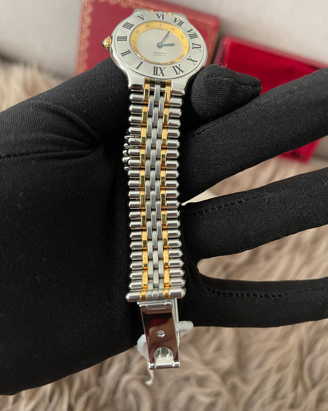 Preloved Authentic Rank A Cartier 21 Must de Cartier Watch 16.5cm