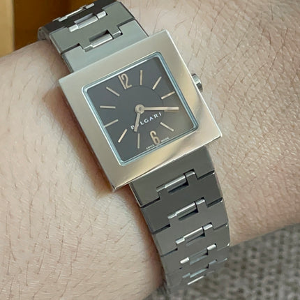 Preloved Authentic Bvlgari Quadrato SQ22 SS Ladies Watch