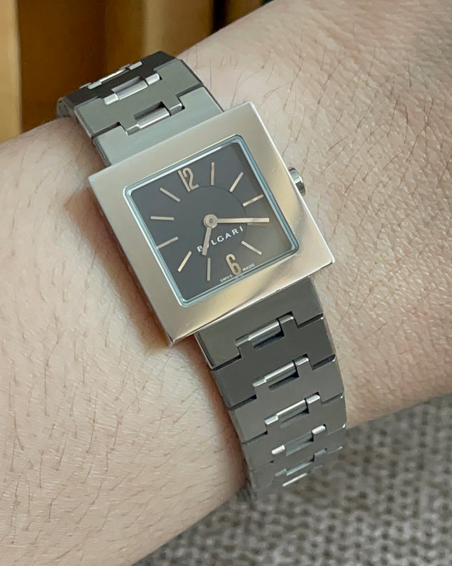 Preloved Authentic Bvlgari Quadrato SQ22 SS Ladies Watch