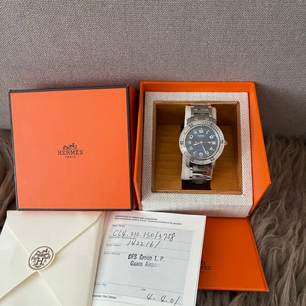 Preloved Authentic Rank A Hermes Clipper CL7.710 38mm Watch