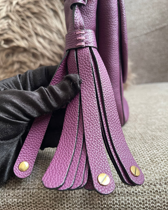 Preloved Authentic Marc Jacobs Interlock Saddle Bag in Plum