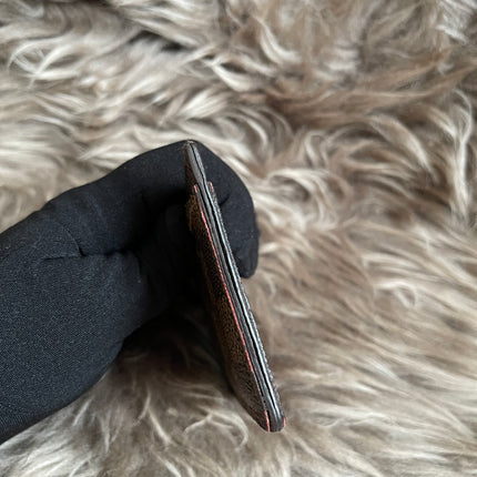 Pre-Owned Louis Vuitton Card Holder Damier Ebene Canvas