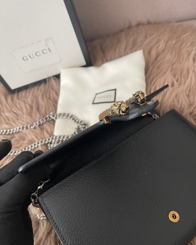 Preloved Authentic Gucci Dionysus Web Chain Wallet Leather Small crossbody bag
