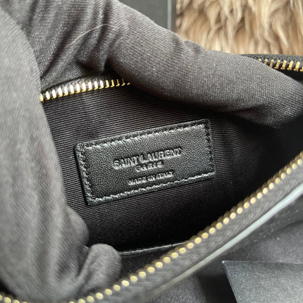 Preloved Authentic Saint Laurent Pouch Avenue Black Python Chain Bag