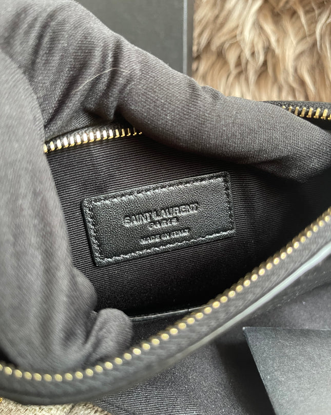 Preloved Authentic Saint Laurent Pouch Avenue Black Python Chain Bag