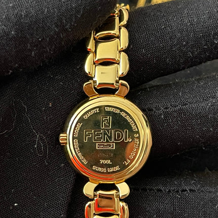 Preloved Authentic Fendi Mother of Pearl Gold Watch