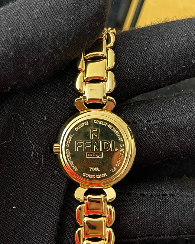 Preloved Authentic Fendi Mother of Pearl Gold Watch