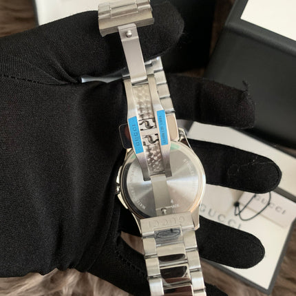 GUCCI Quartz watch/Analog/Stainless steel/BEG/SLV/SS/126.4