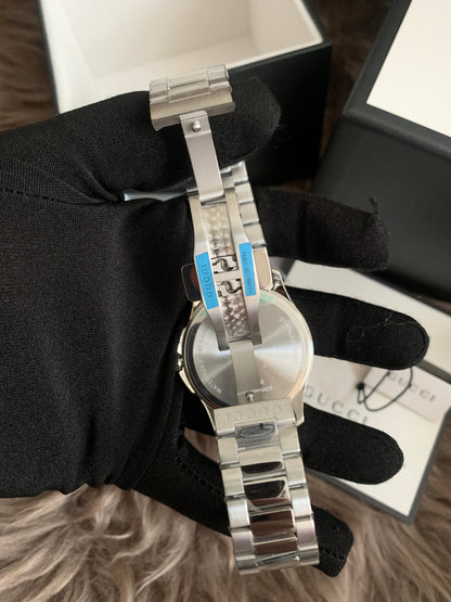 GUCCI Quartz watch/Analog/Stainless steel/BEG/SLV/SS/126.4
