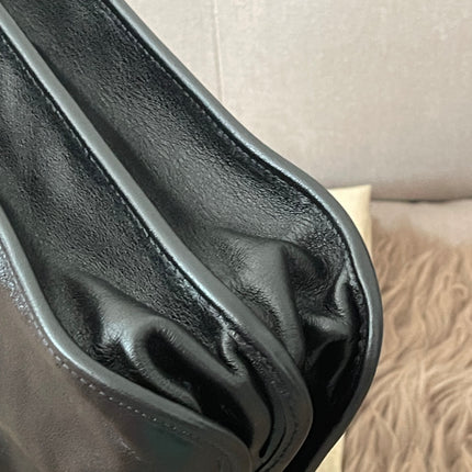 Preloved Authentic Rank A Gucci Horsebit 1955 tote bag in black leather