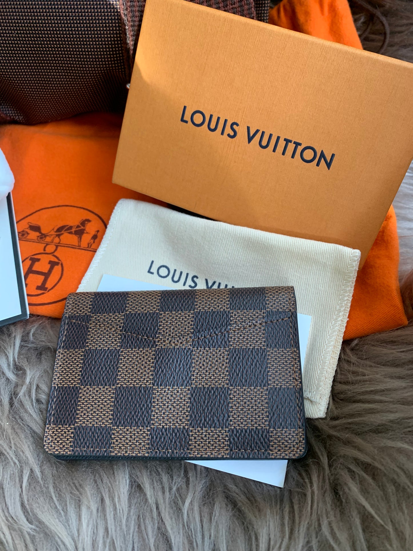 LOUIS VUITTON Damier Ebene Canvas Pocket Organizer