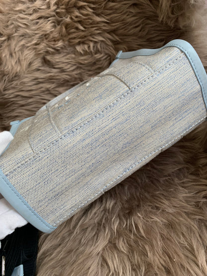 MARC JACOBS 
Canvas Small Summer Tote Bag Blue