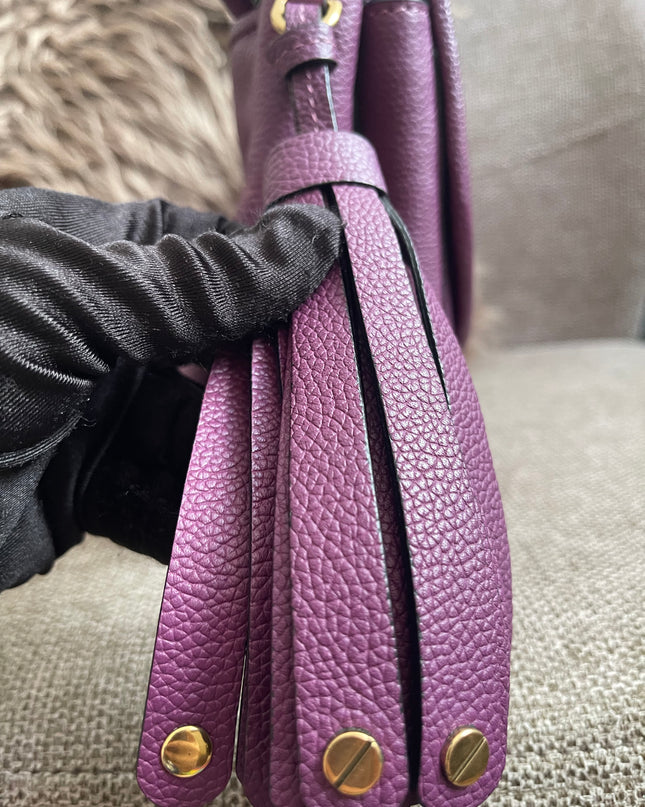 Preloved Authentic Marc Jacobs Interlock Saddle Bag in Plum