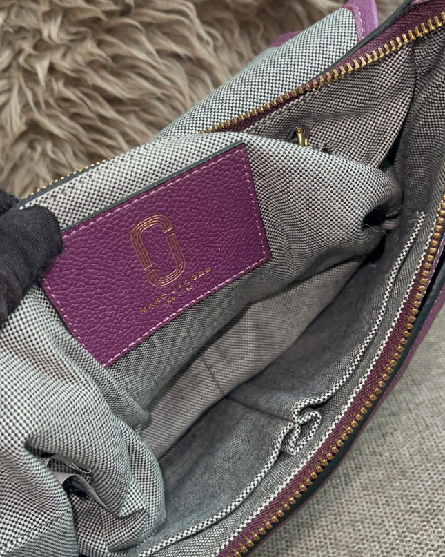Preloved Authentic Marc Jacobs Interlock Saddle Bag in Plum