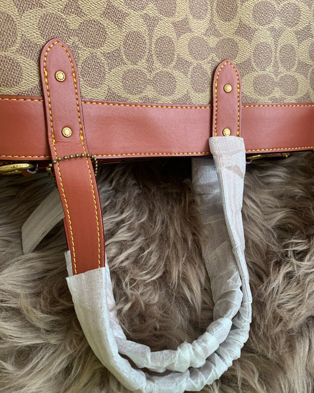 COACH Field Tote in Signature Canvas with Horse & Carriage Print