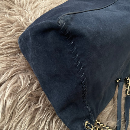 Authentic Preloved Tory Burch Marion Suede Tote