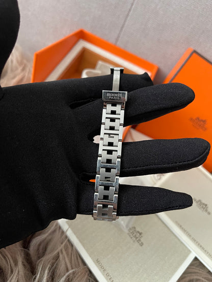 Preloved Authentic Hermes Stainless Steel Clipper 24mm Watch