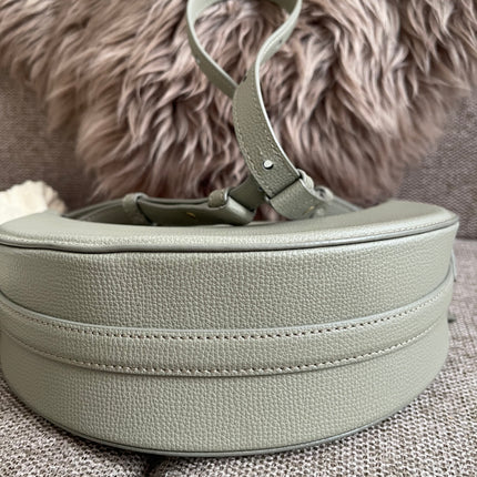 Preloved Authentic Polène Numéro Un Nano – Sage Green Textured Leather
