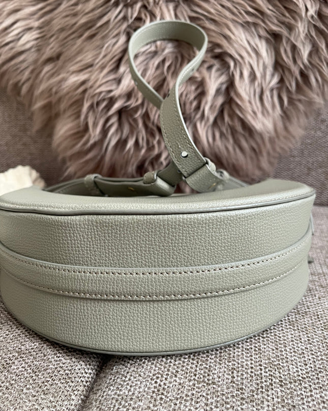 Preloved Authentic Polène Numéro Un Nano – Sage Green Textured Leather