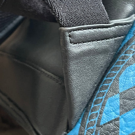 Preloved Authentic MCM Stark Backpack in Blue Black Visetos