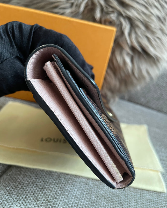 Preloved Authentic Louis Vuitton Sarah Wallet in Damier Ebene