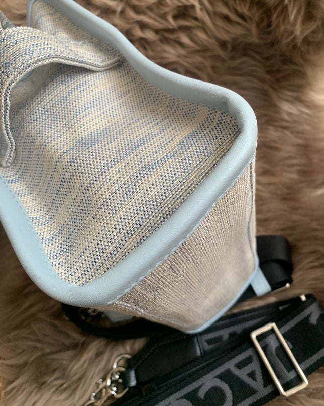 MARC JACOBS 
Canvas Small Summer Tote Bag Blue